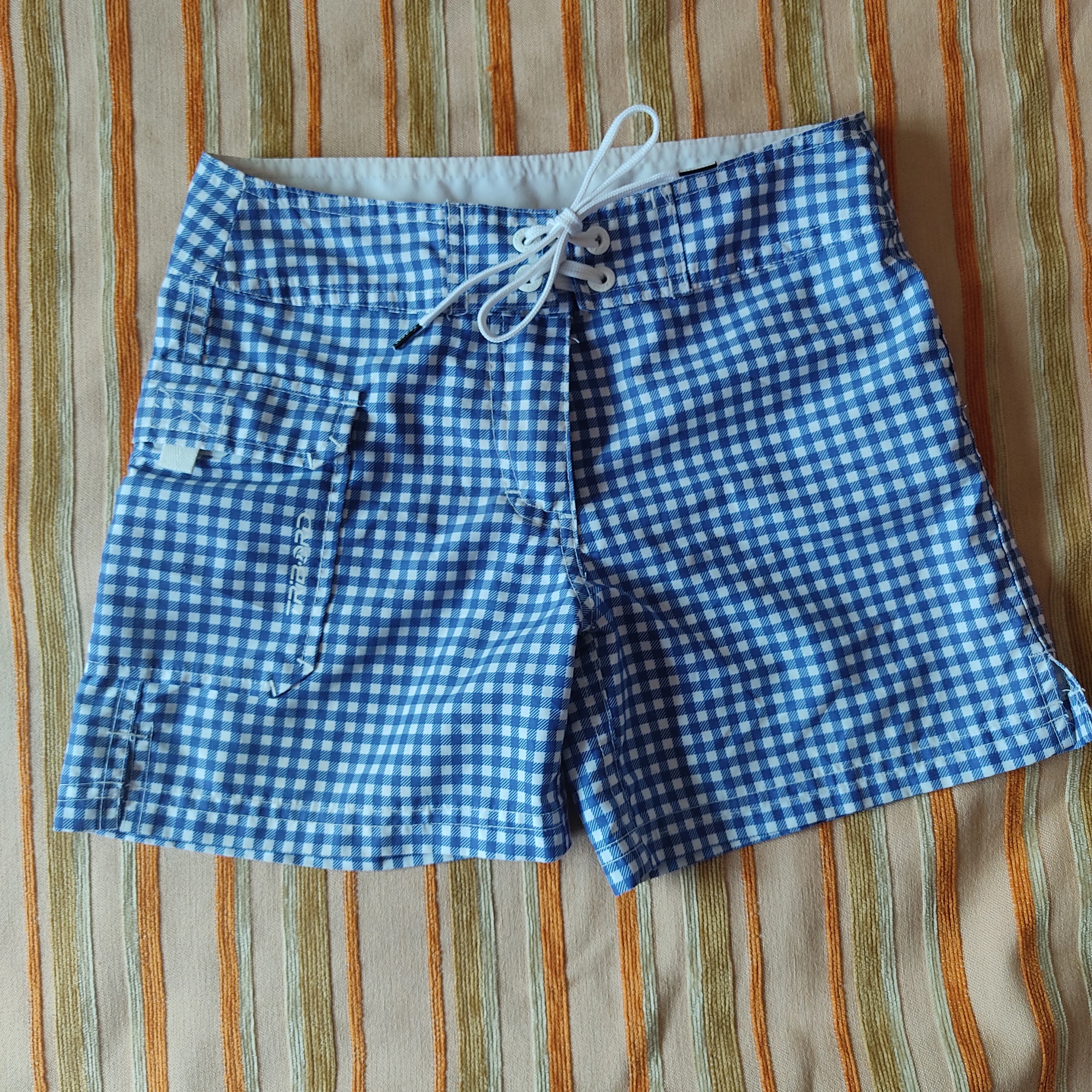 Bañador niño a cuadros azul y blanco.Talla 8 años